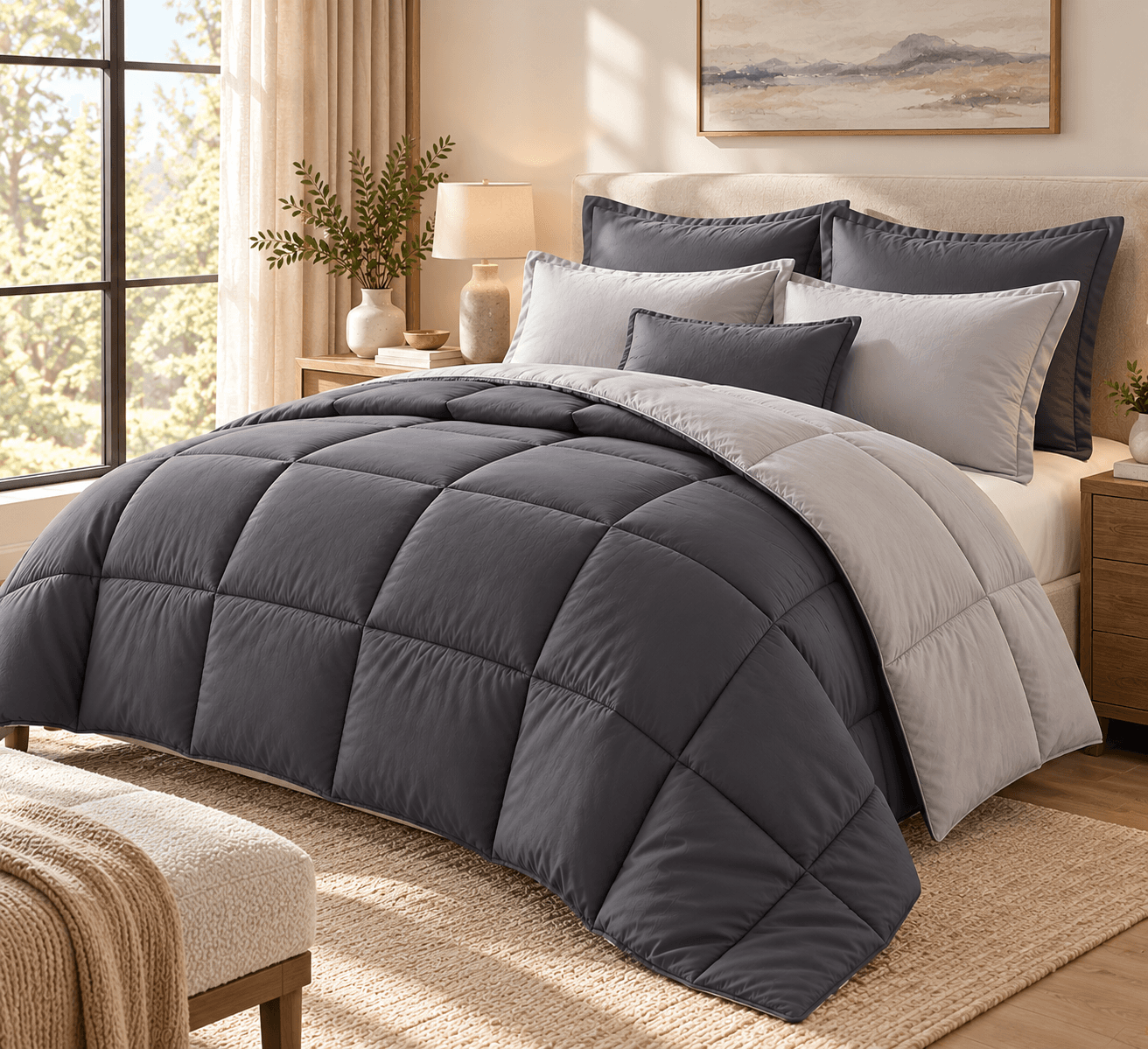 Reversible Comforter Set King